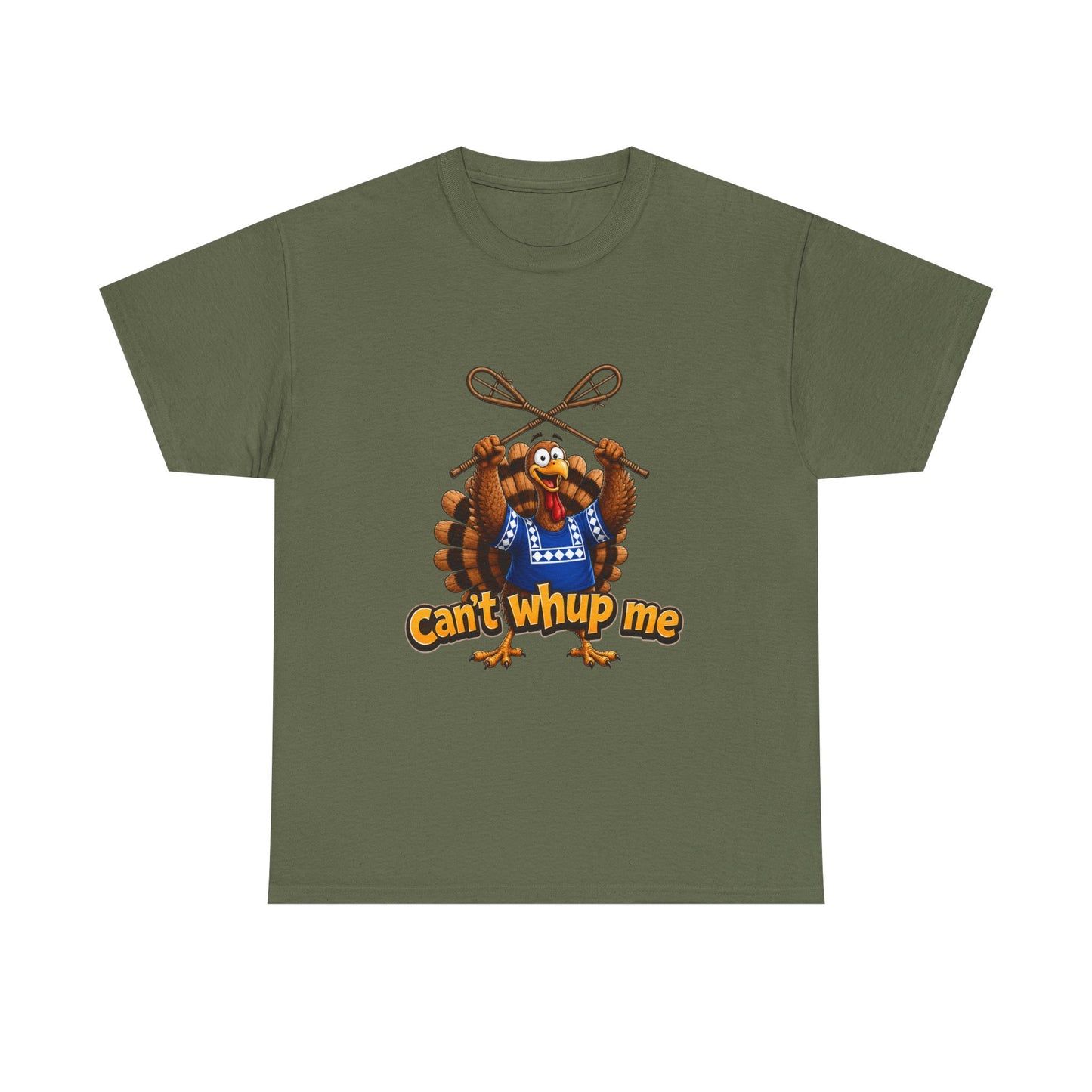 Turkey Mascot Tee — 'Can't Whup Me' Funny Thanksgiving T‑Shirt