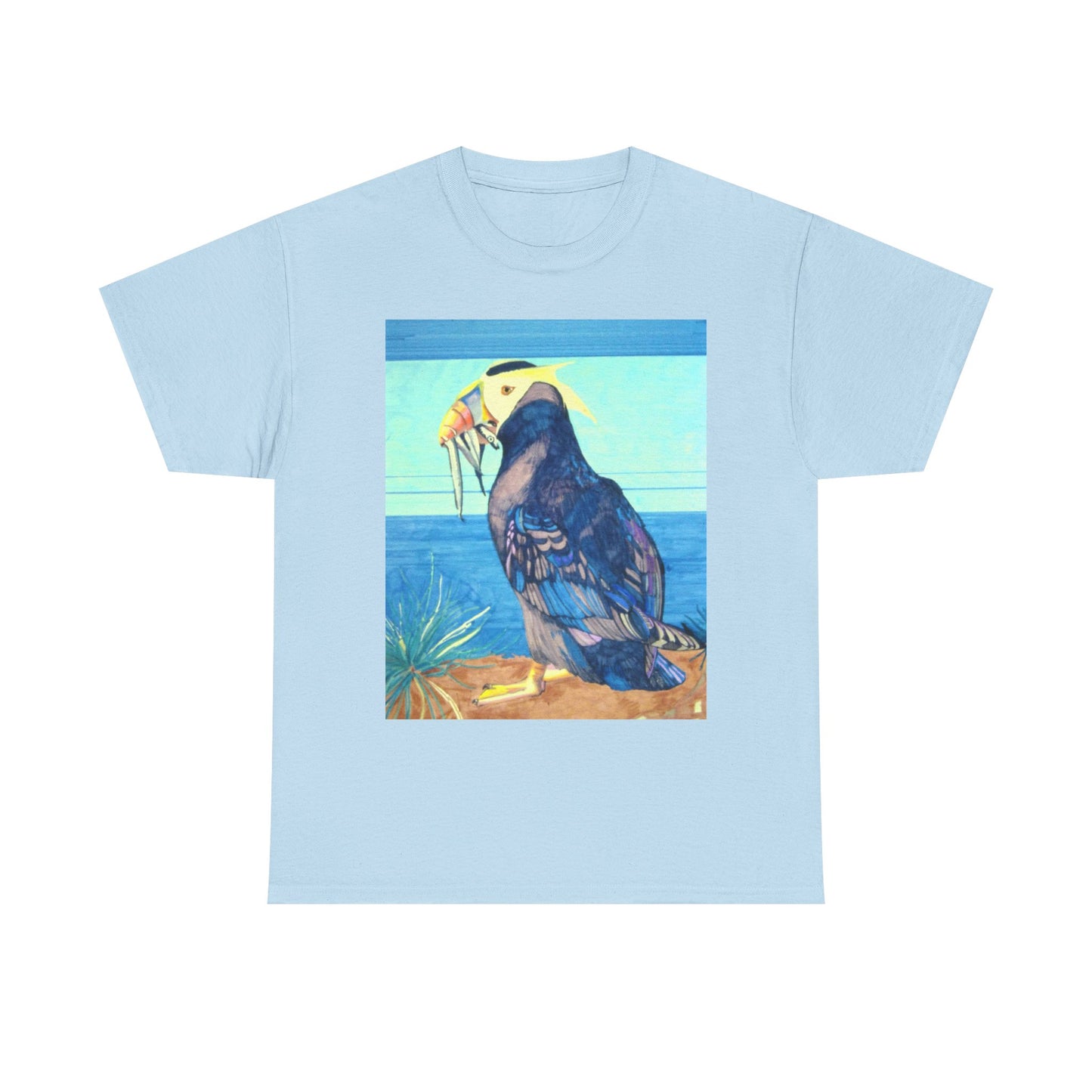 Puffin Beach Tee — Vintage Seaside Bird Graphic T-Shirt