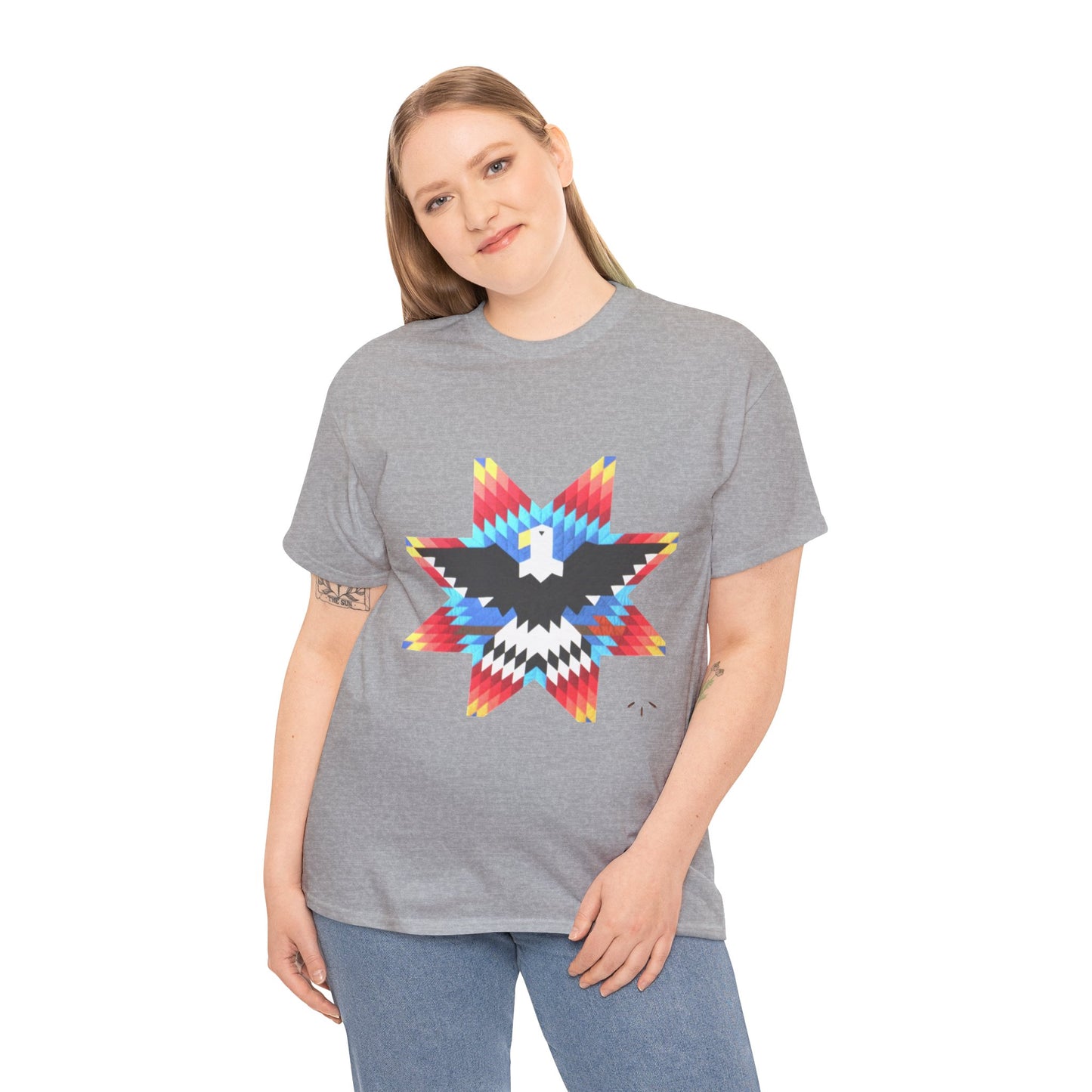 Native Star Eagle Graphic Tee with Arrow Backprint