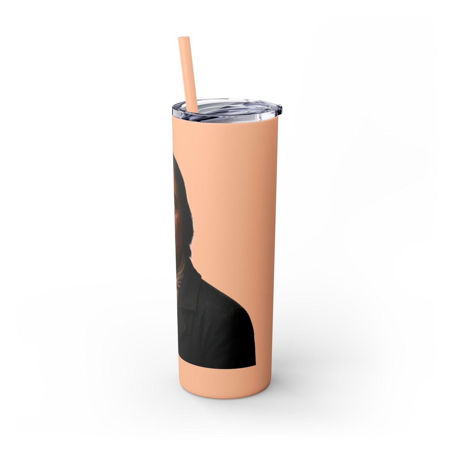 Chitto Harjo 20oz Skinny Tumbler with Classic Native American Portrait — Travel Straw Cup