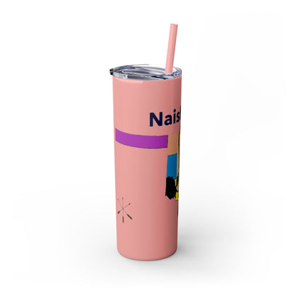 Apache 20oz Skinny Tumbler with Straw — Colorful Retro Design "Naishade"