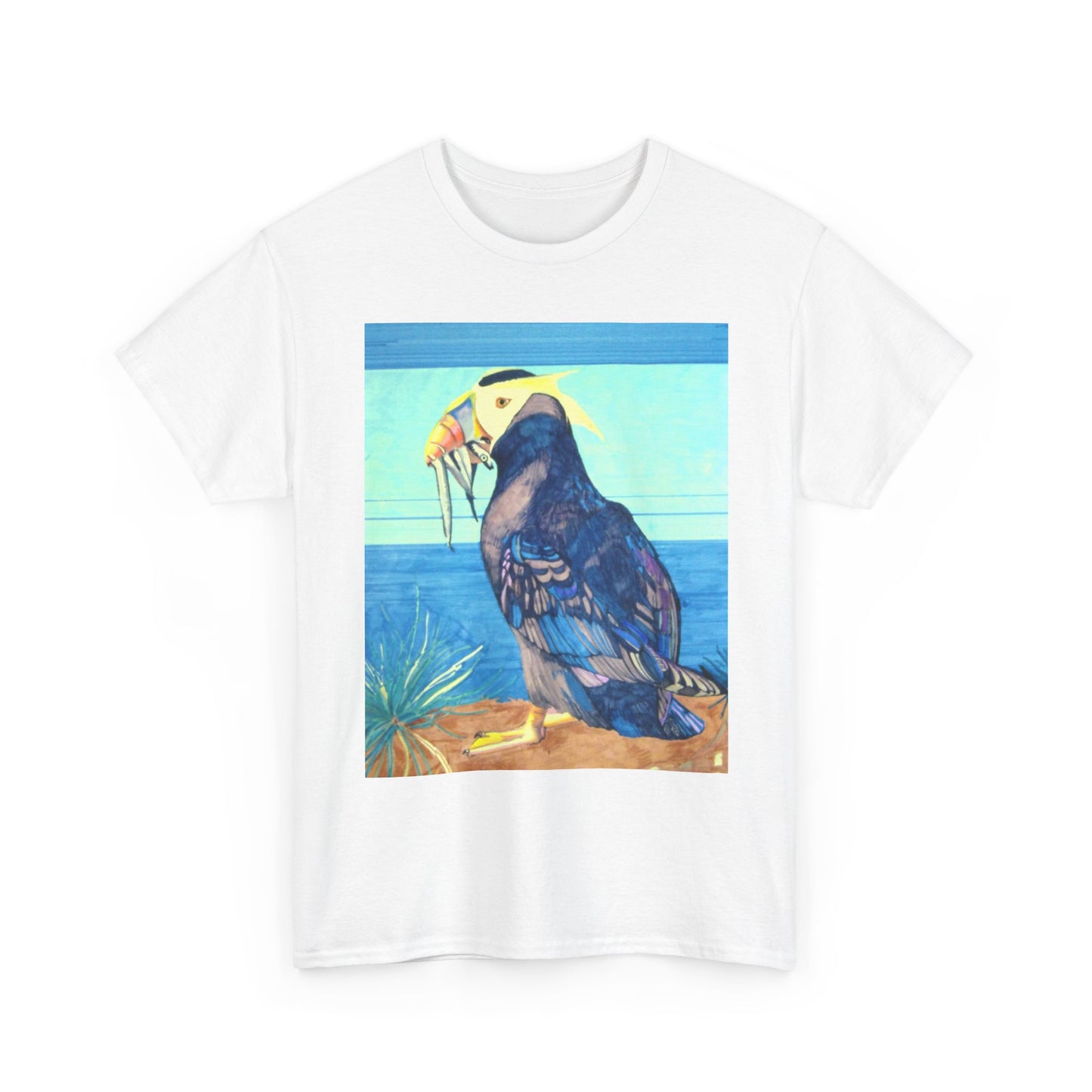 Puffin Beach Tee — Vintage Seaside Bird Graphic T-Shirt