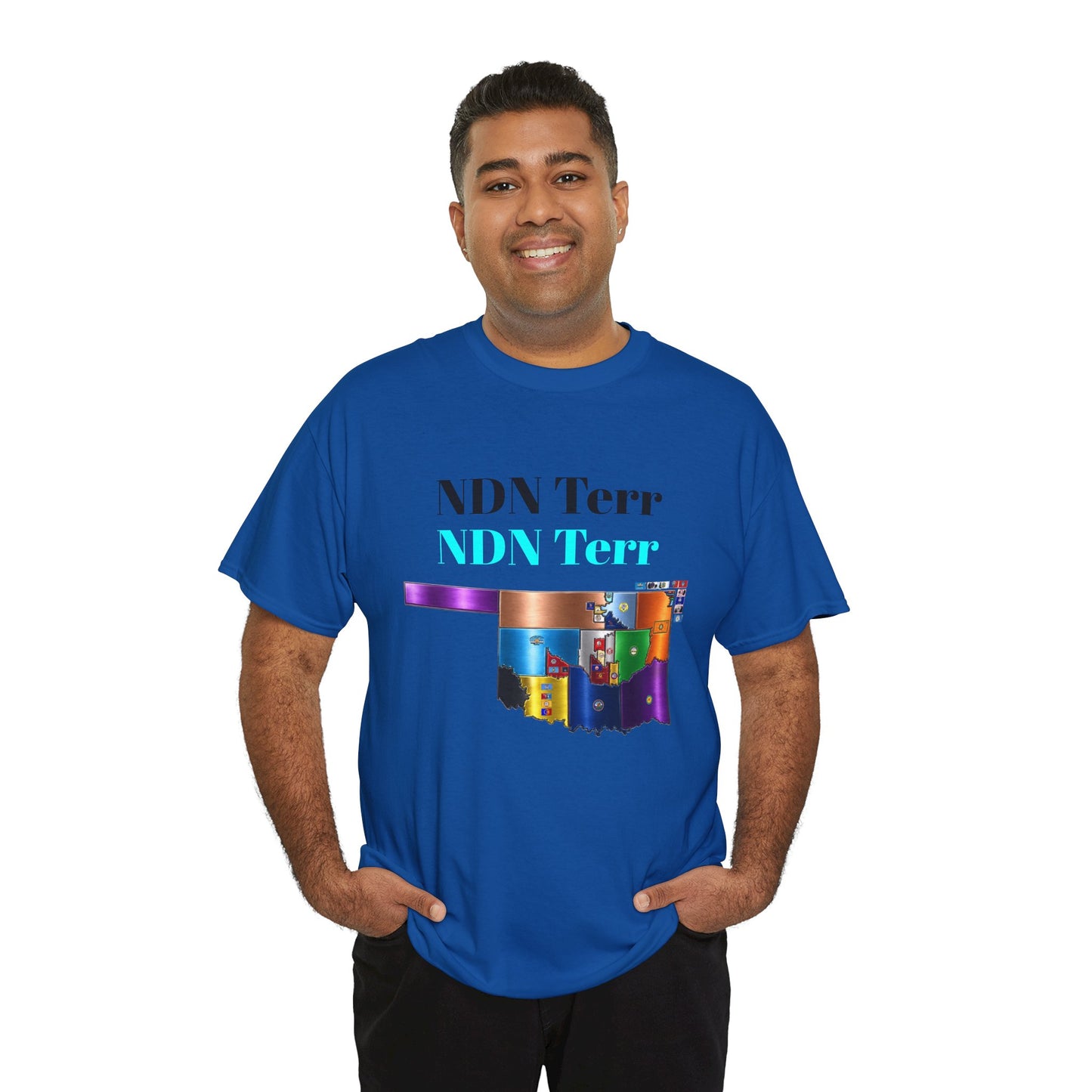 NDN Terr Oklahoma Map Tee — Native Pride Graphic T-Shirt with Arrows