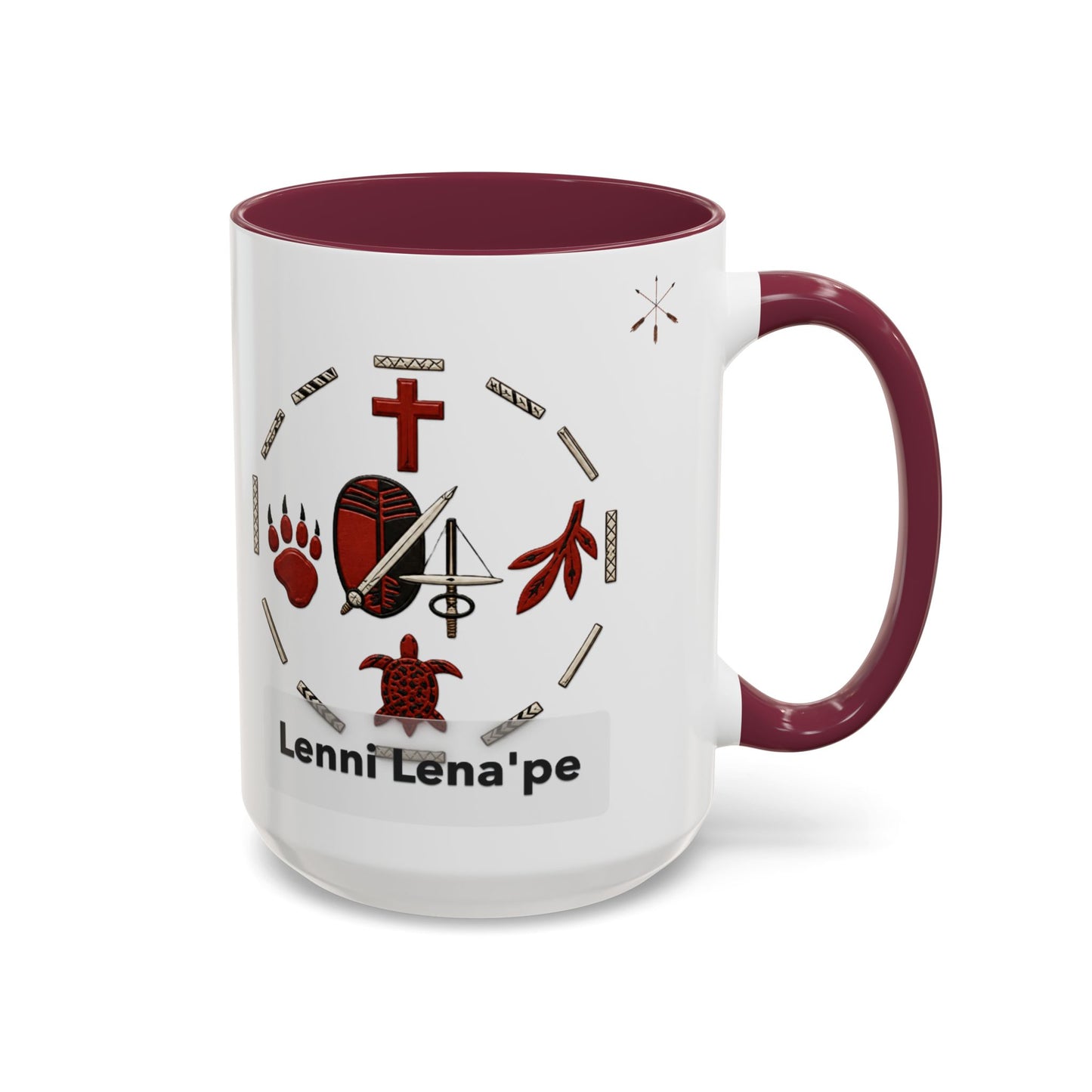 Delaware East Lenni Lenape Tribal Ceramic Mug – Native Symbols Coffee Cup (11oz/15oz)