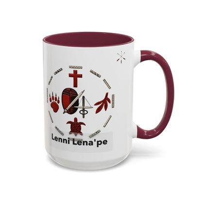 Delaware East Lenni Lenape Tribal Ceramic Mug – Native Symbols Coffee Cup (11oz/15oz)