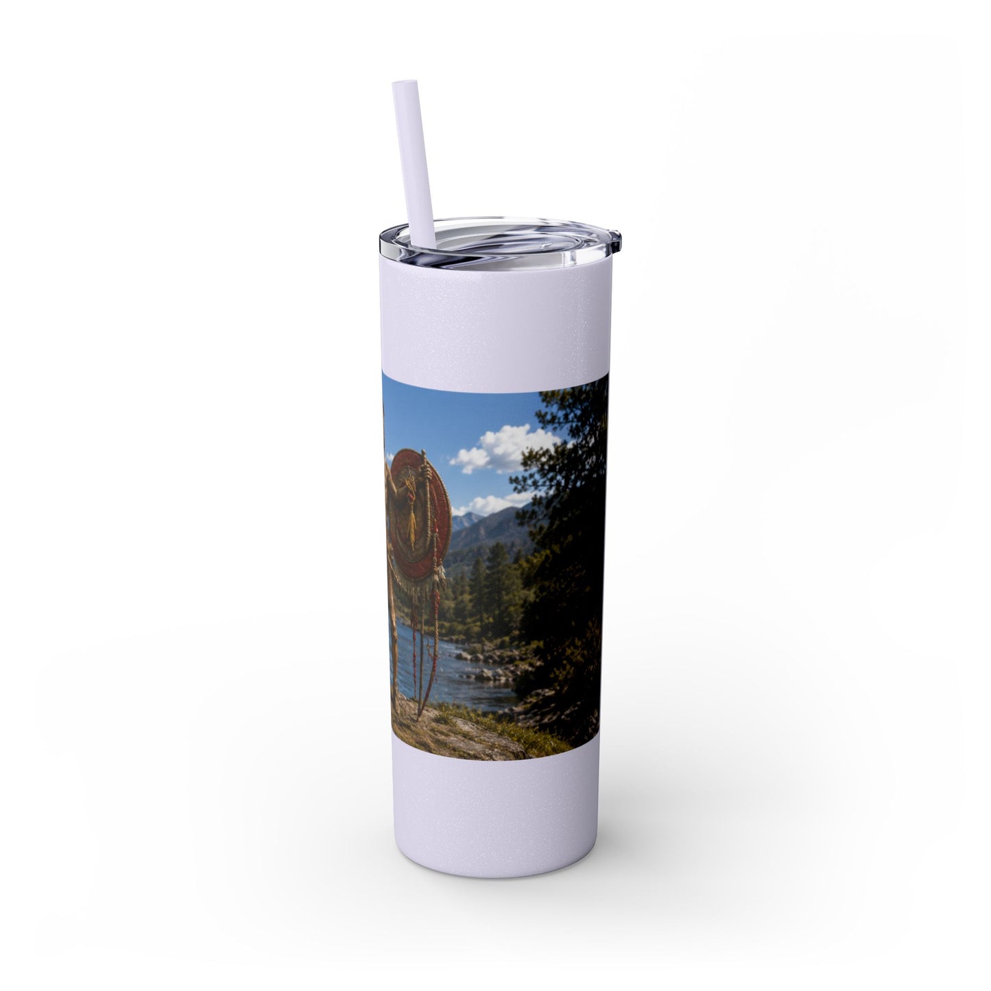 Chickasaw Skinny Tumbler with Straw, 20oz