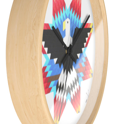 Southeaster Eagle Star Wall Clock — Native Pattern Decorative Clock