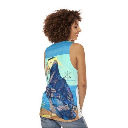 Aleut Art Tank Top — Colorful Beach Bird Graphic