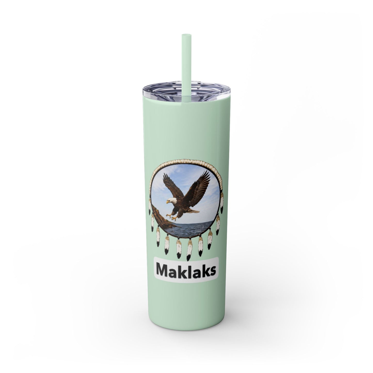 Modoc Eagle Skinny Tumbler – 20oz Straw Travel Cup (Maklaks)
