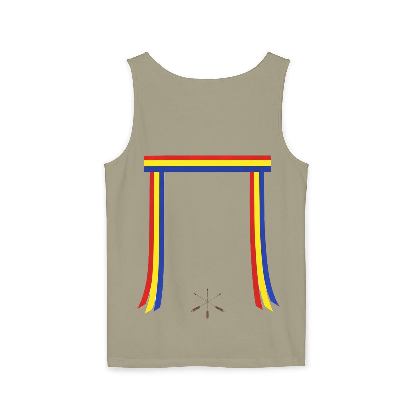 Blue Ribbon Shirt inpired Tank Top — Minimal Rainbow Ribbon Graphic