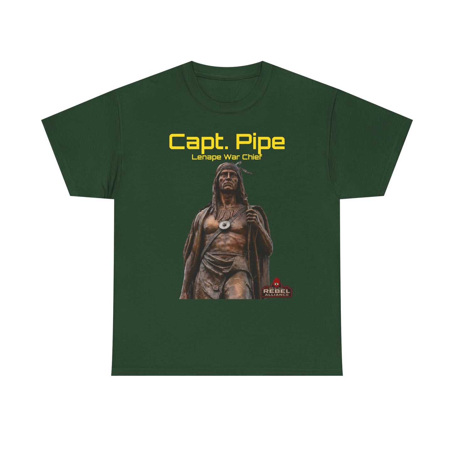 Capt. Pipe Lemape War Chief T‑Shirt — Native Warrior Graphic Tee