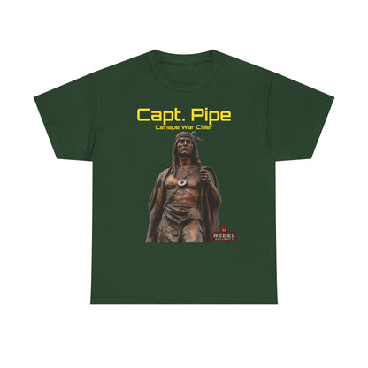 Capt. Pipe Lemape War Chief T‑Shirt — Native Warrior Graphic Tee