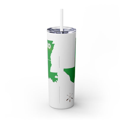 Caddo Kadohadoha Texas Map 20oz Skinny Tumbler with Straw