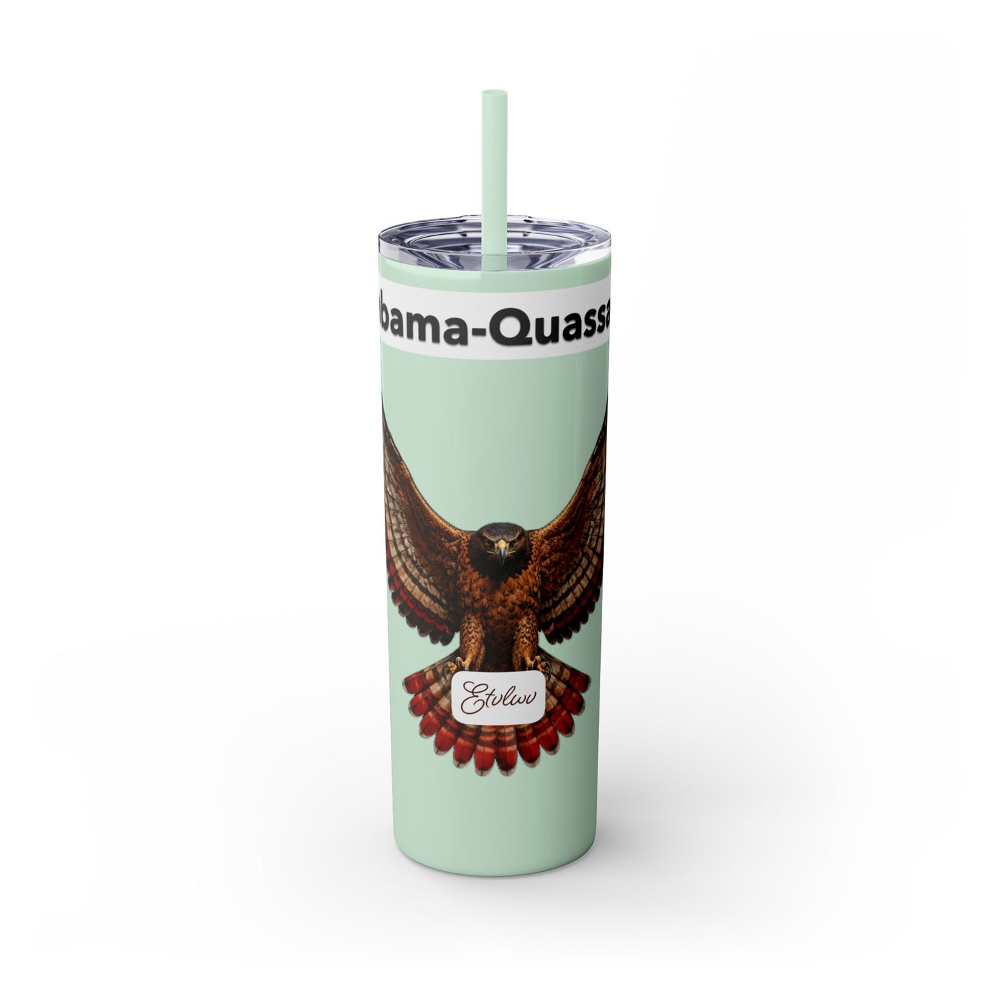 AQ Skinny Tumbler with Straw, 20oz