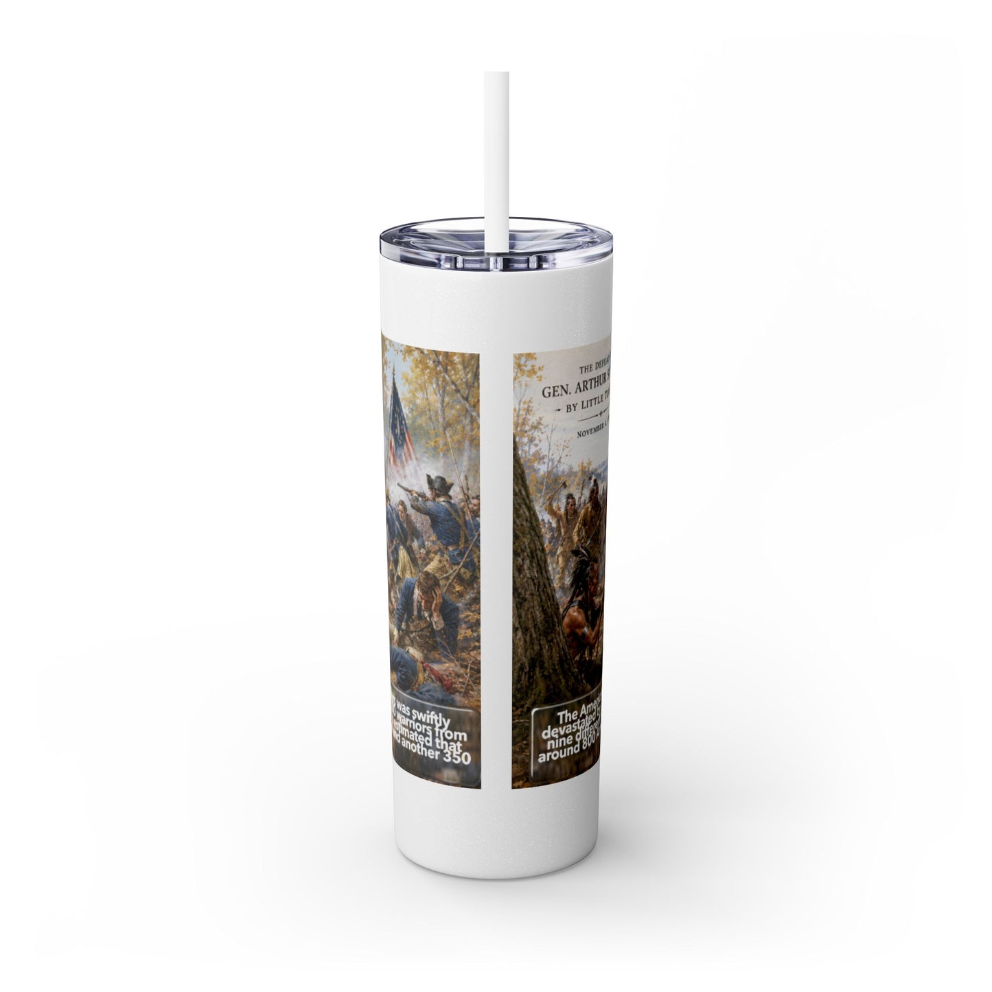 Miami Tribe Historical Skinny Tumbler 20oz — Native American Heritage Travel Cup