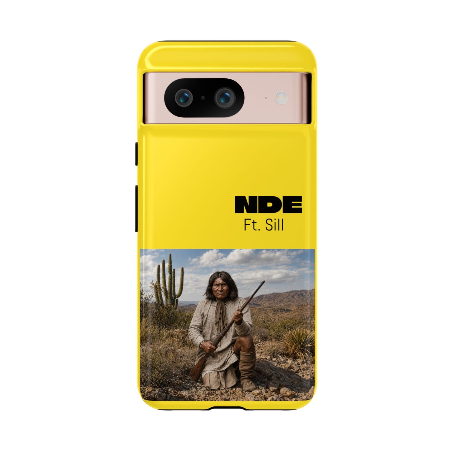 Ft. Sill Phone Case — Yellow ‘NDE Ft. Sill’ Desert Photo Protective Cover