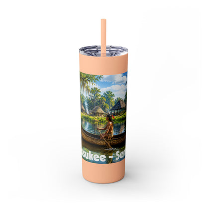 Seminole Skinny Tumbler with Straw, 20oz