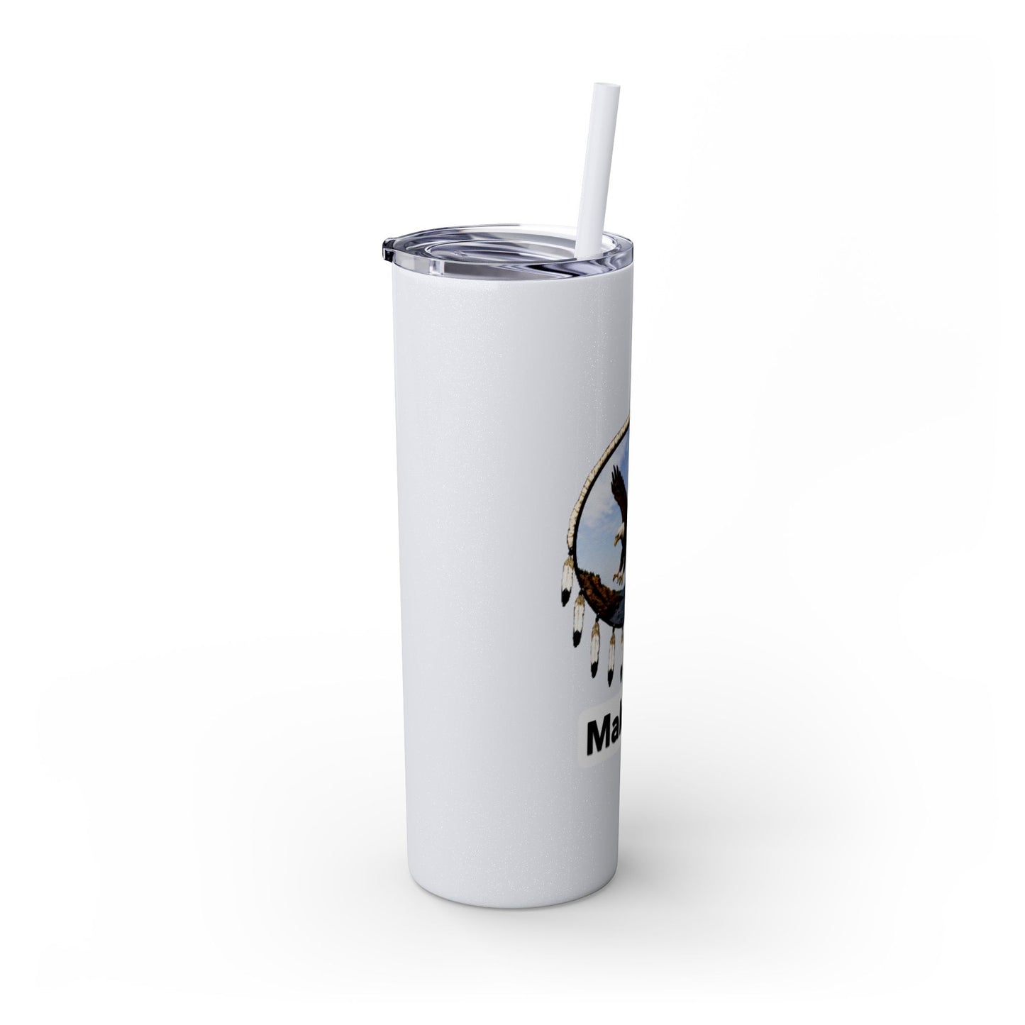 Modoc Eagle Skinny Tumbler – 20oz Straw Travel Cup (Maklaks)