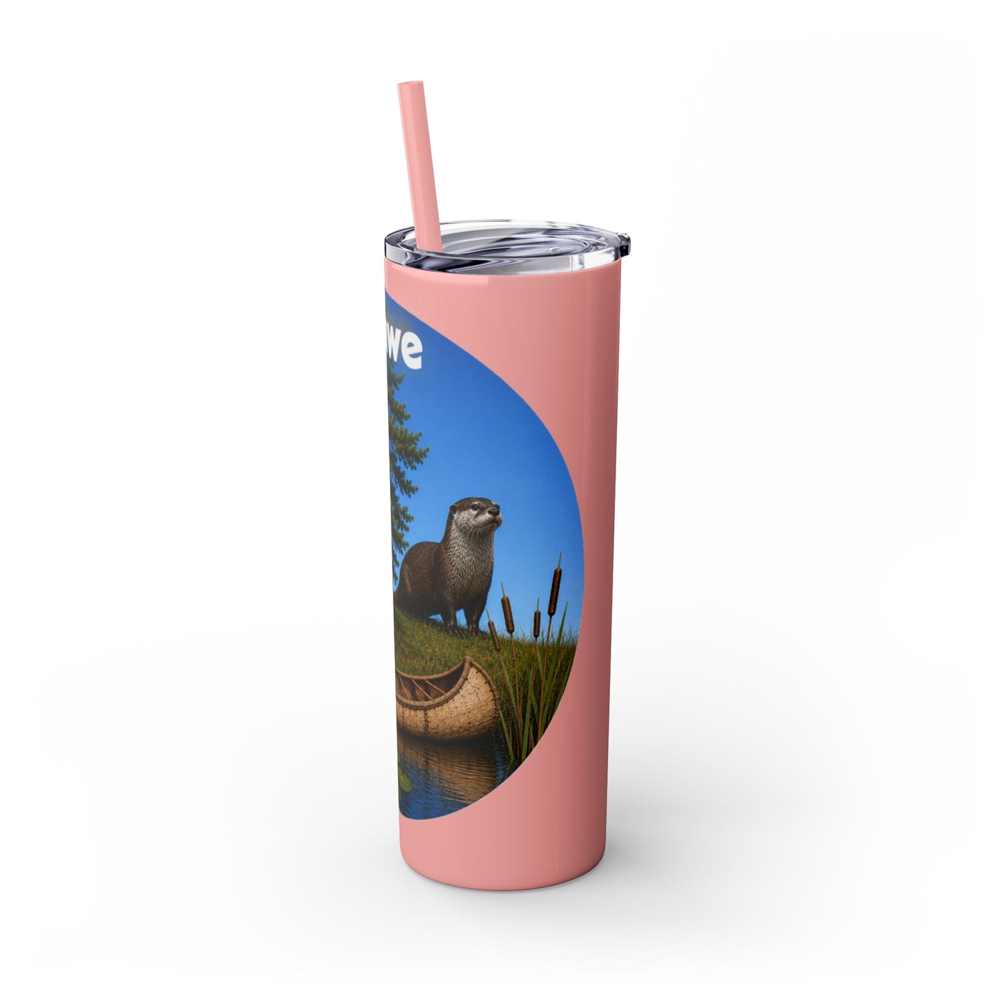 Ottawa Adawe Canoe Skinny Tumbler — 20oz Insulated Travel Cup with Straw