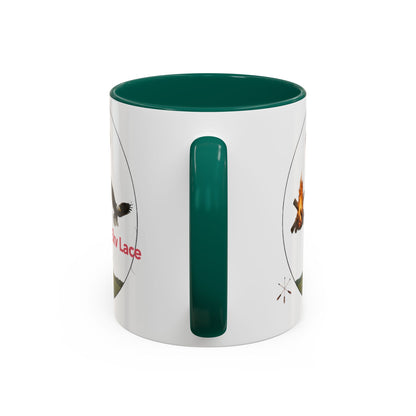Kialegee Adventure Mug — 'Ekv Lace' Cross, Eagle & Campfire Ceramic Coffee Cup (11oz/15oz)