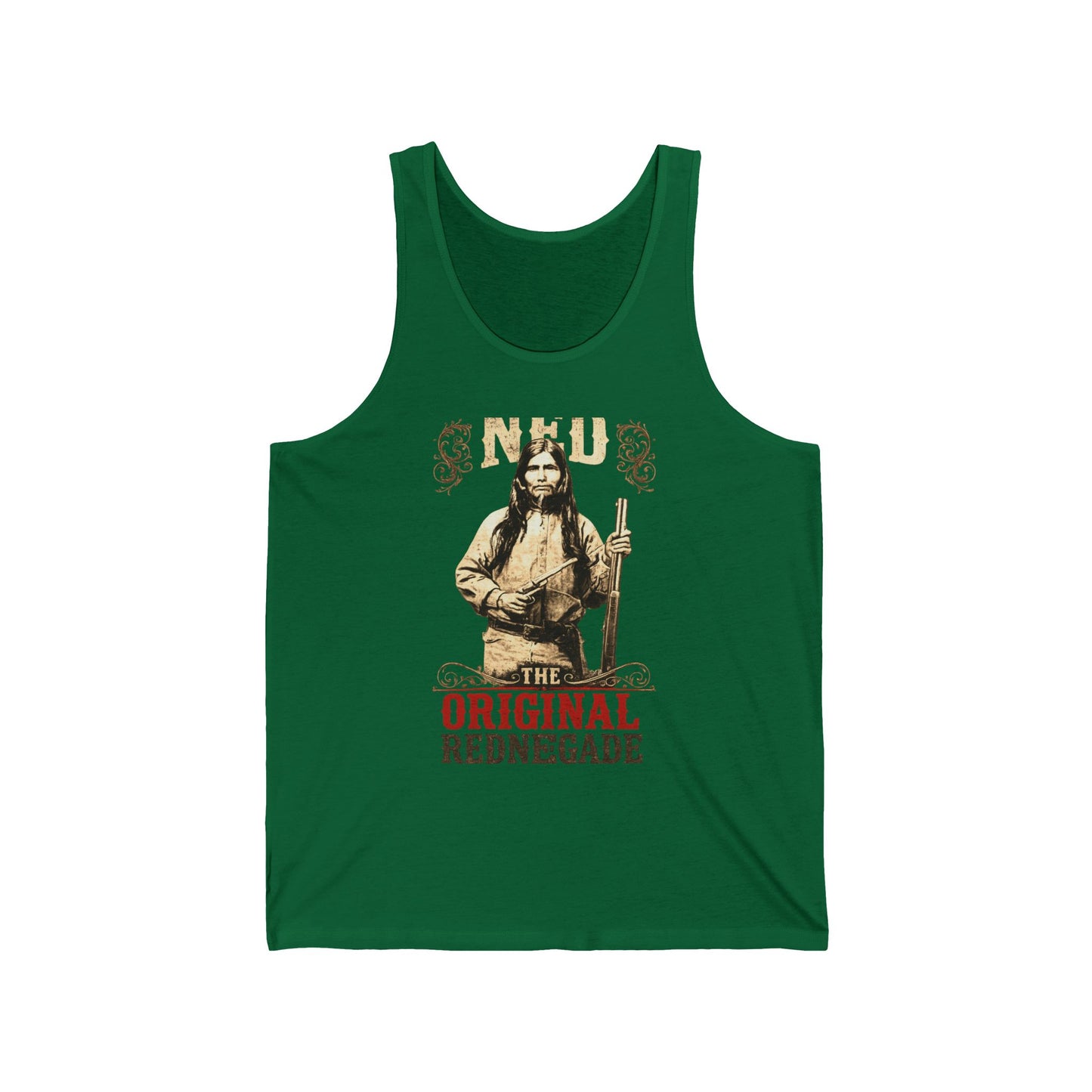 Original Rednegade Tank Top — Vintage Native American Warrior Graphic