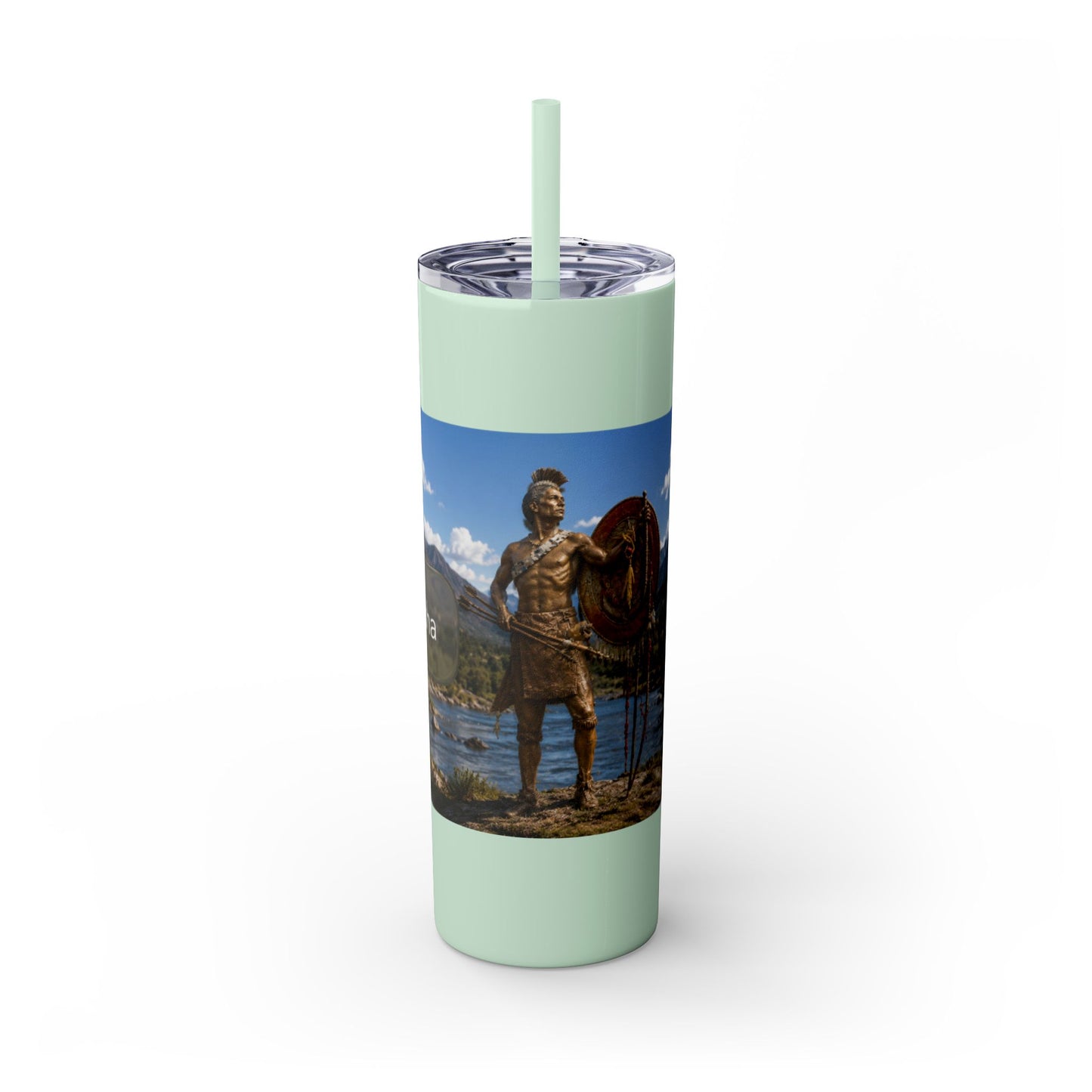 Chickasaw Skinny Tumbler with Straw, 20oz