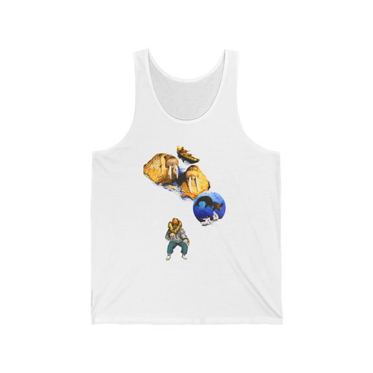 Walrus Tank Top — Explorer Illustration & Crossed Arrows Graphic