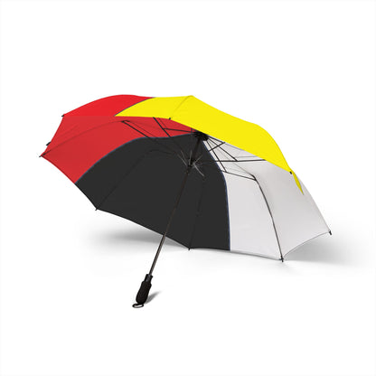 Four Directions Foldable Colorblock Umbrella — Semi-Automatic Travel Umbrella
