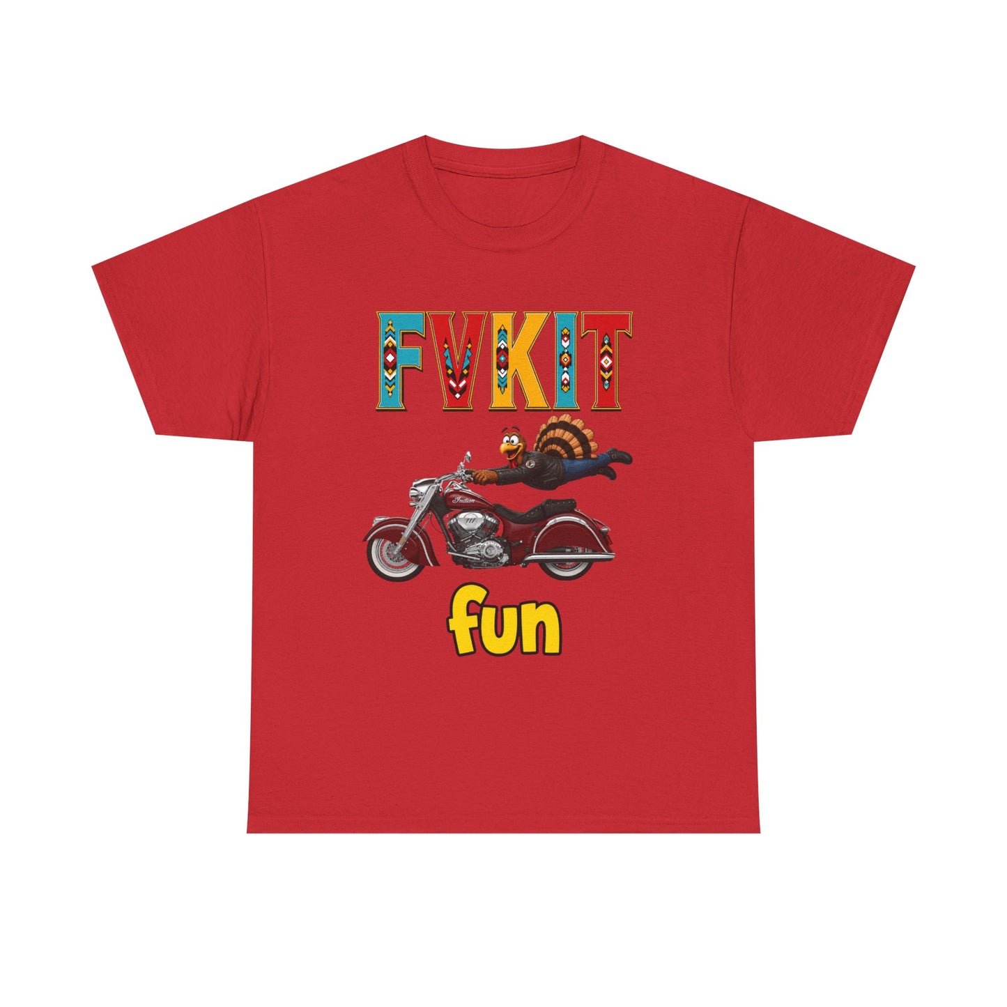 Turkey Motorcycle  Graphic Tee — Retro Rider Humor T-Shirt