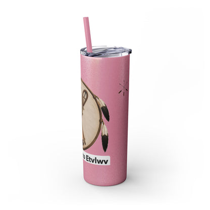 Thlopthlocco Skinny Tumbler with Straw, 20oz