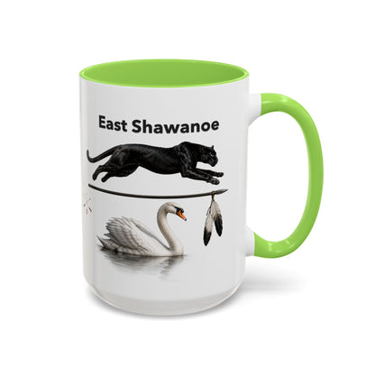 Shawnee East Shawanoe Mascot Panther & Swan Coffee Mug (11oz/15oz)