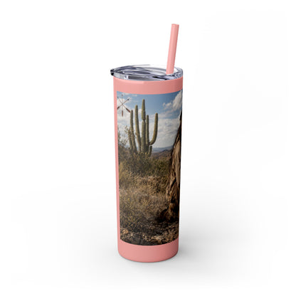 Ft. Sill Apache 20oz Skinny Tumbler with Desert Native Warrior Photo Wrap