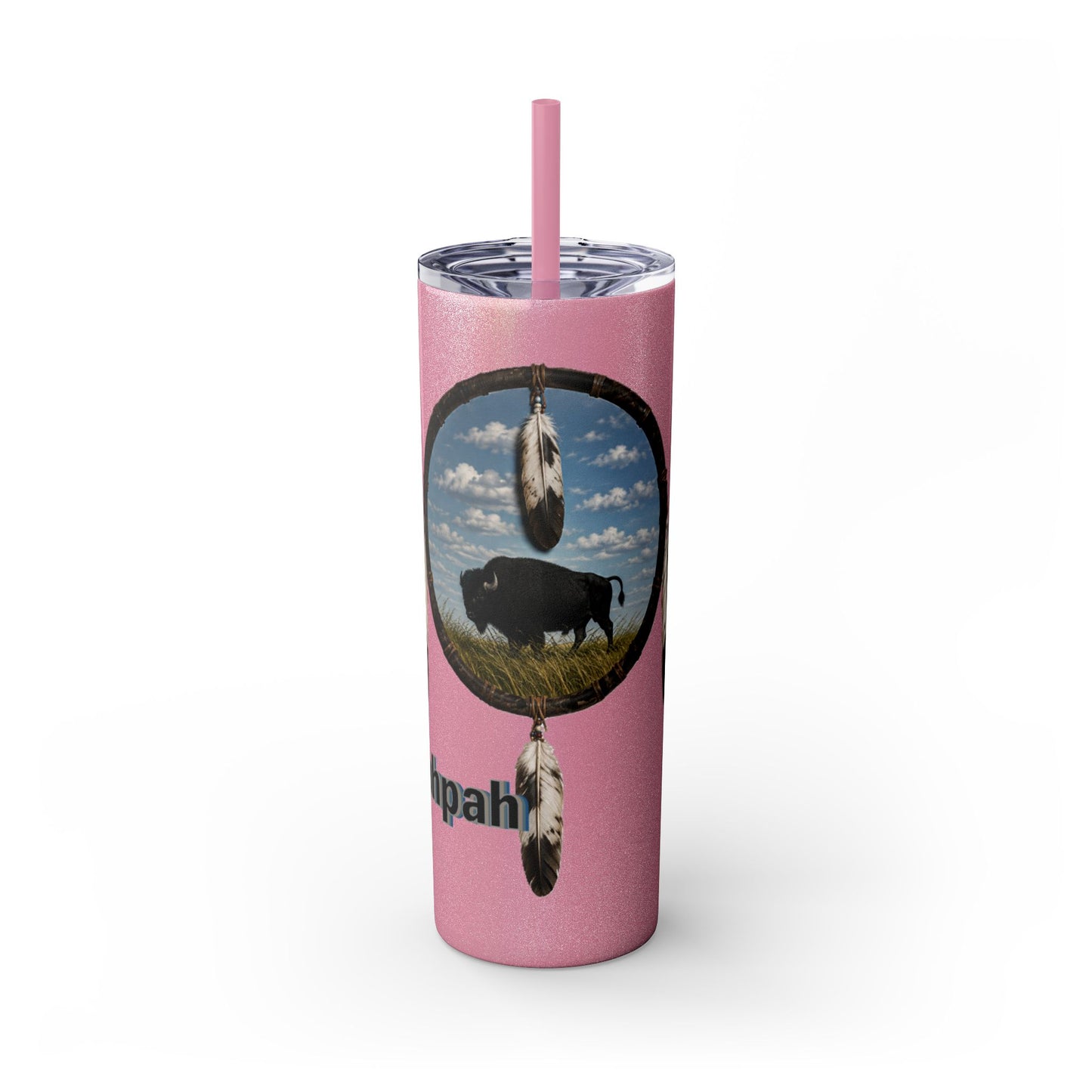 Quapaw Buffalo Skinny Tumbler 20oz — Ogahpahka Design