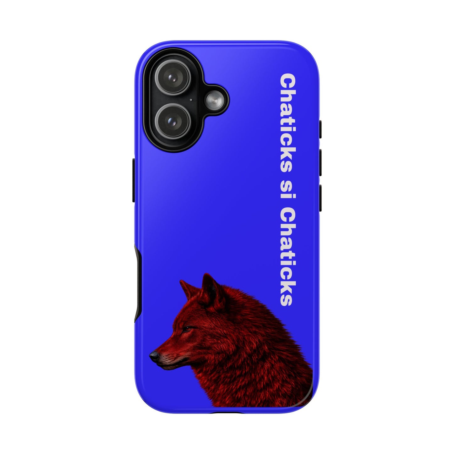 Pawnee Phone Case — Blue 'Chaticks si Chaticks' Wolf Logo Tough Case