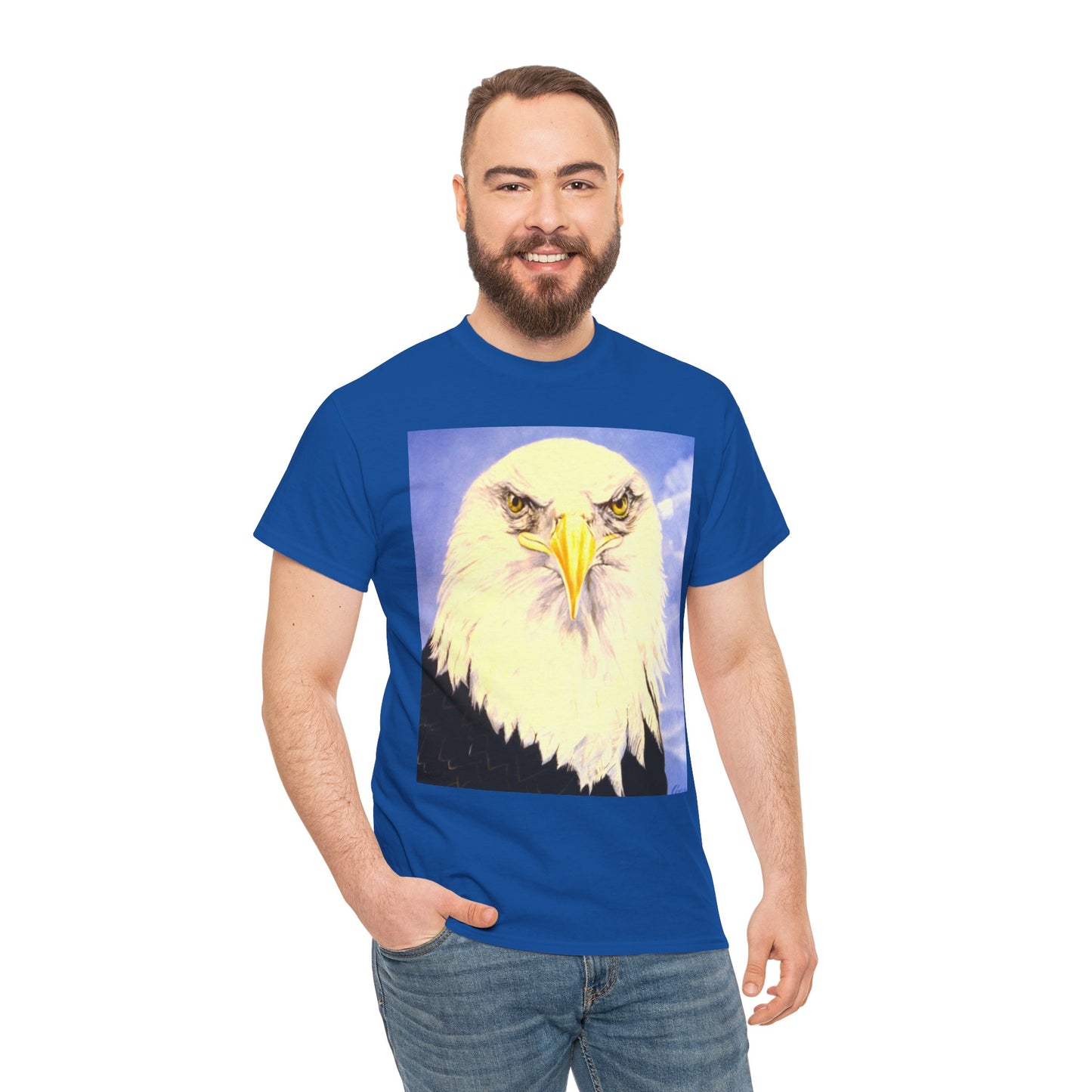 Bald Eagle Graphic Tee — Patriotic Vintage Bird T-Shirt with Arrow Back Design