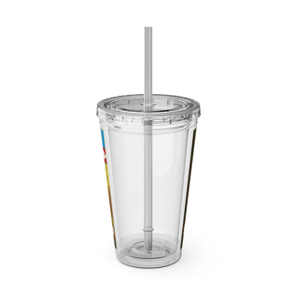 Shawnee N Sunsplash Tumbler with Straw, 16oz