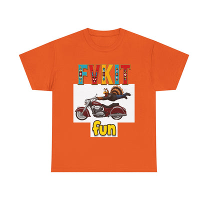 Turkey Motorcycle  Graphic Tee — Retro Rider Humor T-Shirt