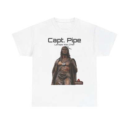 Capt. Pipe Lemape War Chief T‑Shirt — Native Warrior Graphic Tee