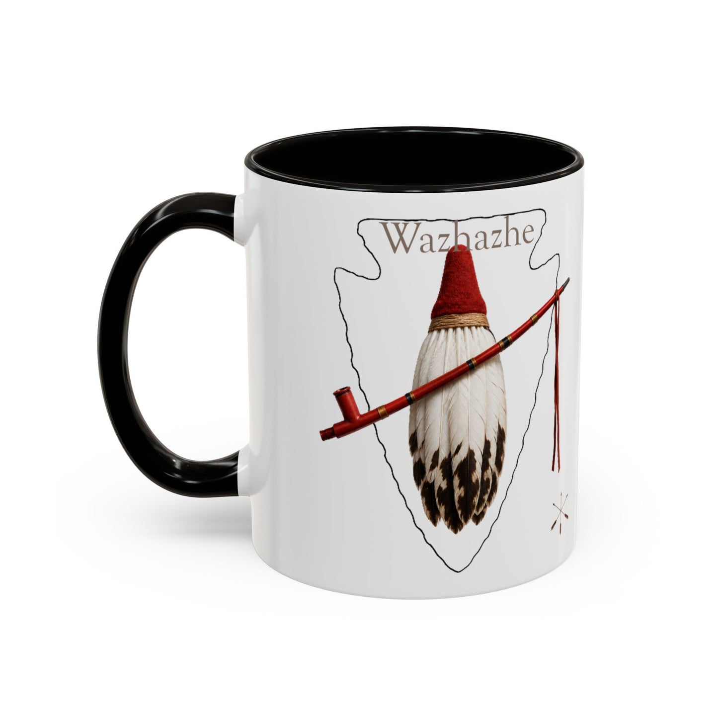 Osage Wazhazhe Tribal Feather Mug (11oz & 15oz) — Native-Inspired Coffee Cup