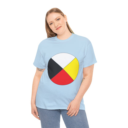 Native Medicine Wheel Tee — Four Directions Circle Design T-Shirt