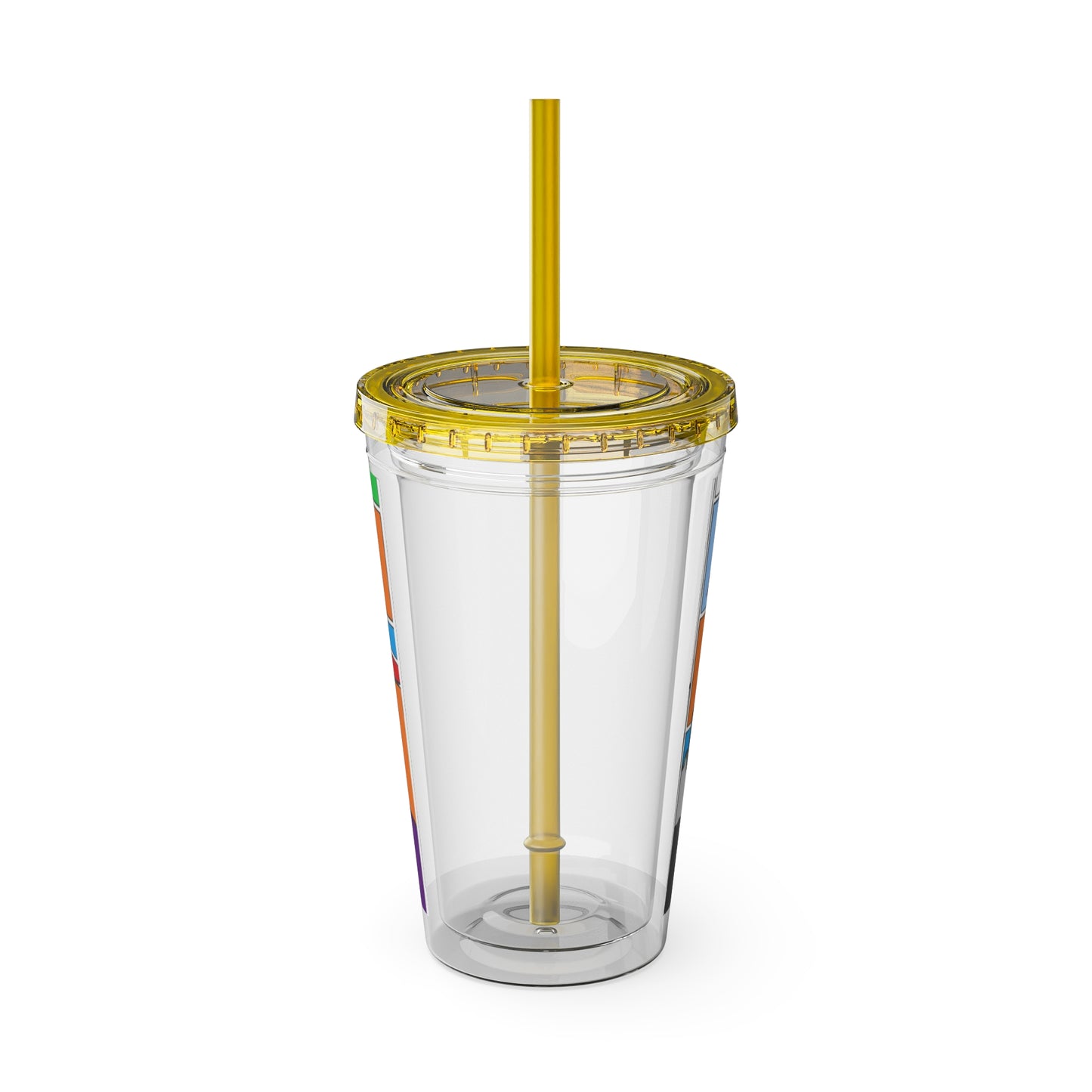 Sunsplash 16oz Tumbler with Straw — 'Half-Pint Illegally on Osage Rez' Graphic