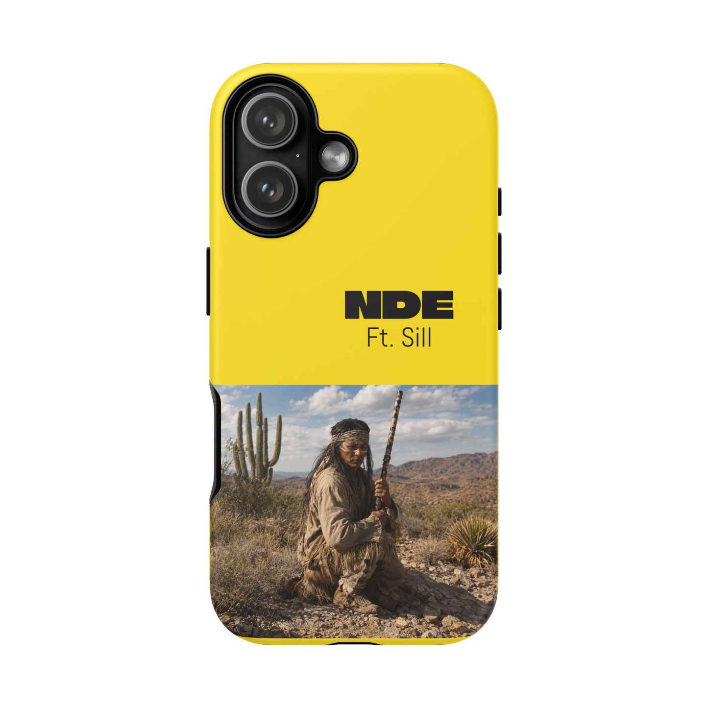 Ft. Sill Phone Case — Yellow ‘NDE Ft. Sill’ Desert Photo Protective Cover