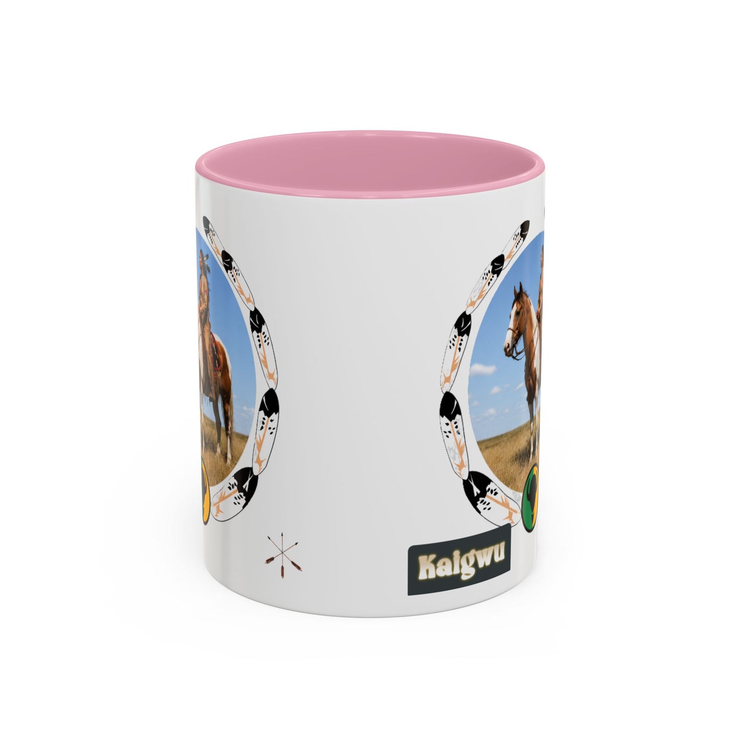 Kiowa Native Horse Photo Mug — Western Indigenous Pride Coffee Cup (11oz/15oz)