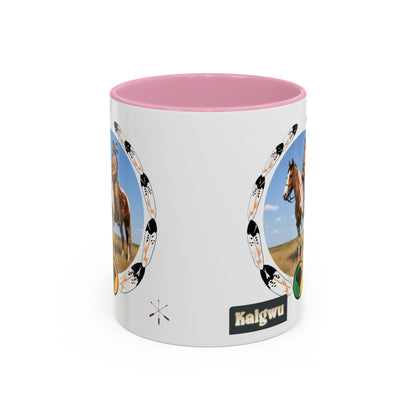 Kiowa Native Horse Photo Mug — Western Indigenous Pride Coffee Cup (11oz/15oz)