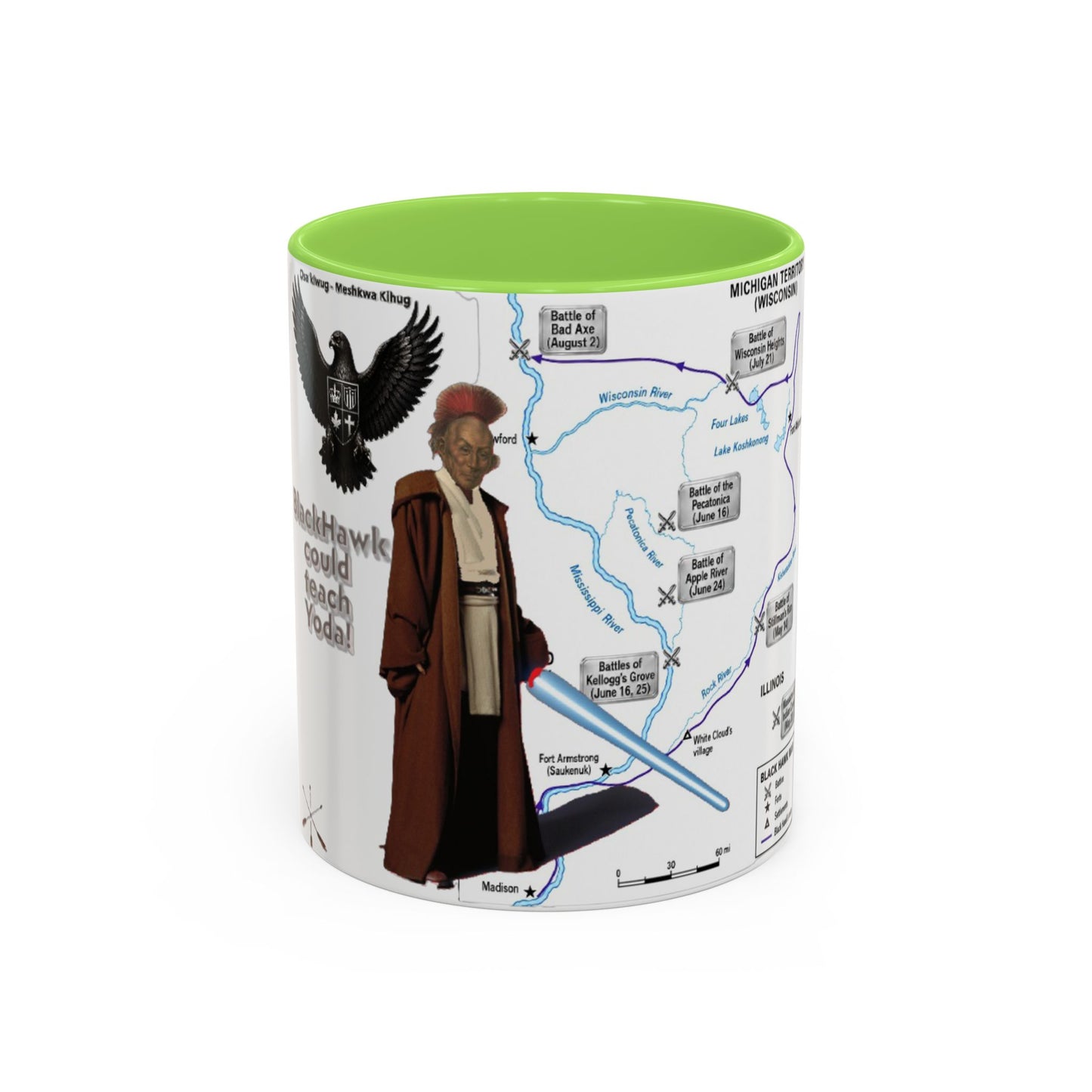 Blackhawk Map Mug — Obi-Wan Kenobi Illustrated Coffee Cup (11oz/15oz)