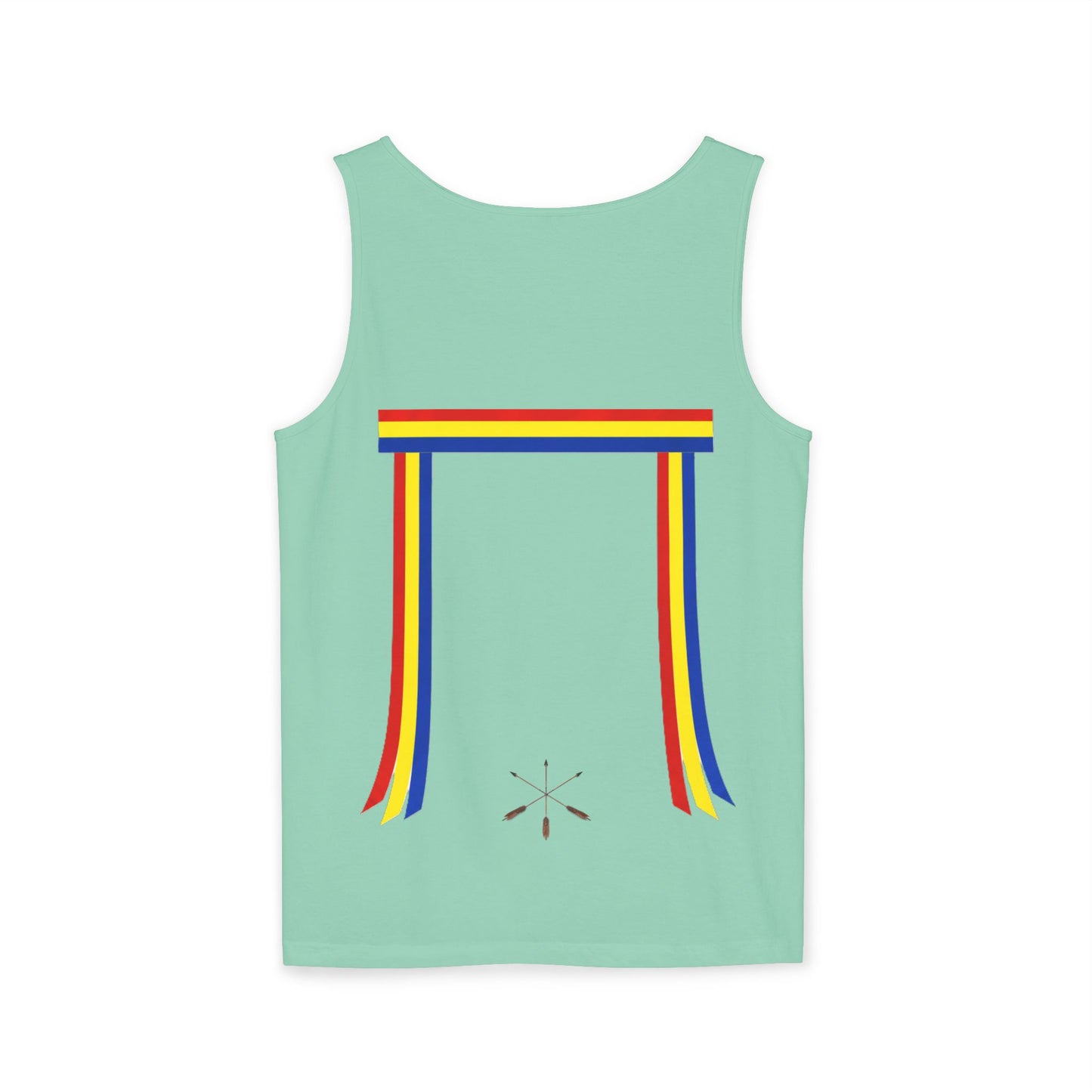 Blue Ribbon Shirt inpired Tank Top — Minimal Rainbow Ribbon Graphic
