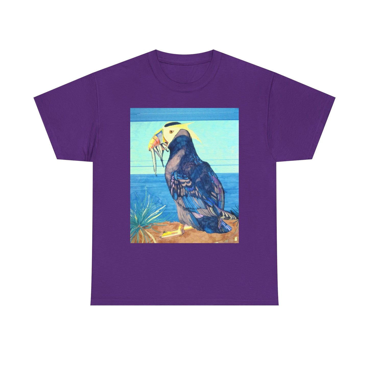 Puffin Beach Tee — Vintage Seaside Bird Graphic T-Shirt