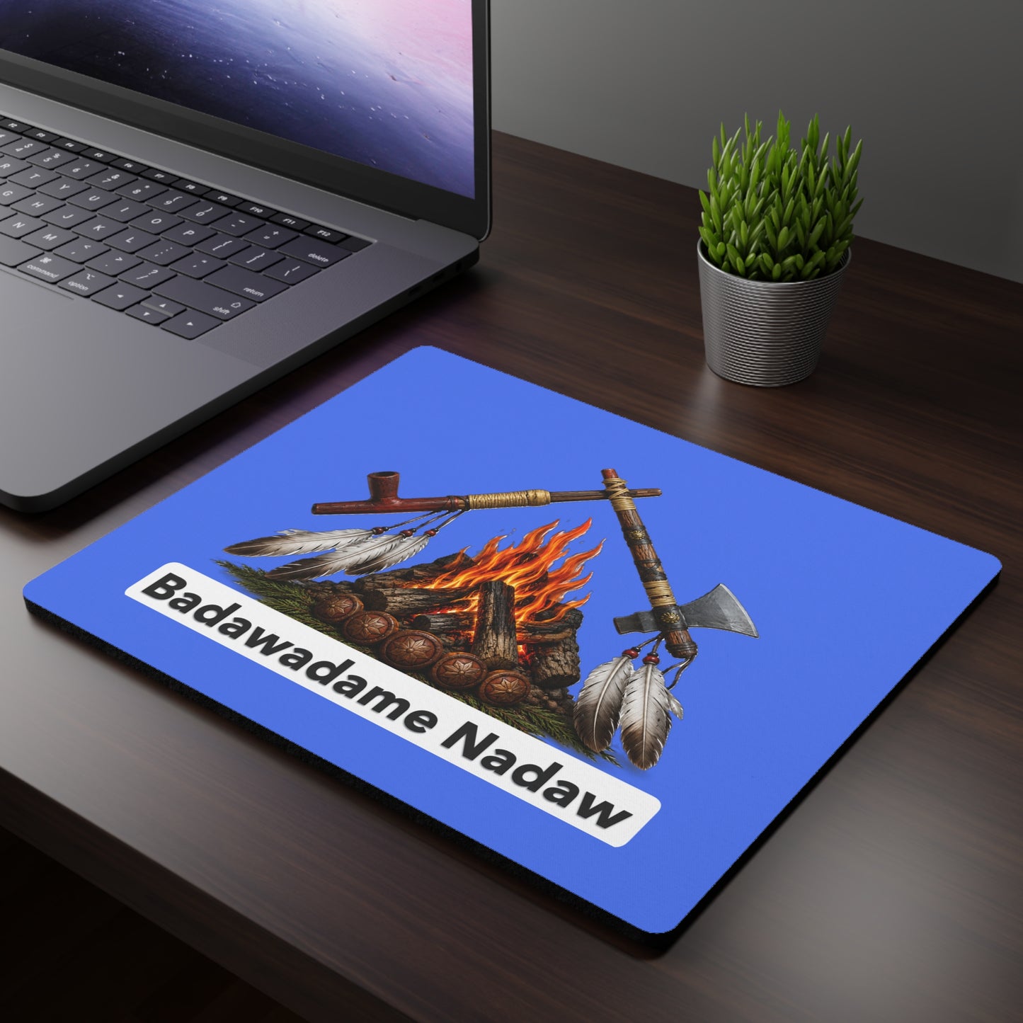 Pottawatomi Badawadame Nadaw Campfire Mouse Pad