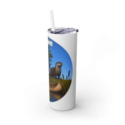 Ottawa Adawe Canoe Skinny Tumbler — 20oz Insulated Travel Cup with Straw