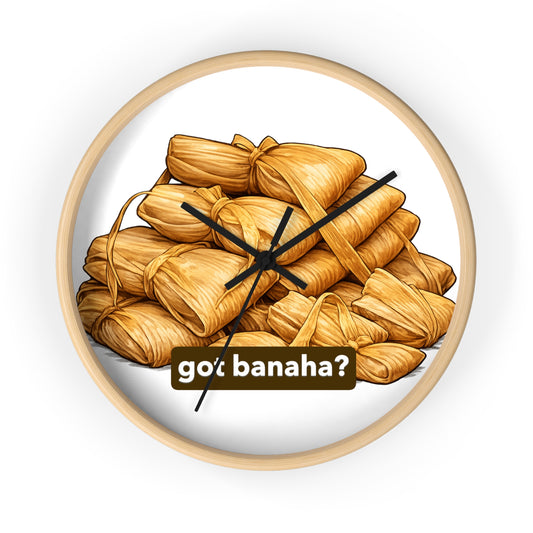 Banaha Wall Clock — "Got Banaha?" Kitchen Decor Clock for Foodies & Holiday Entertaining
